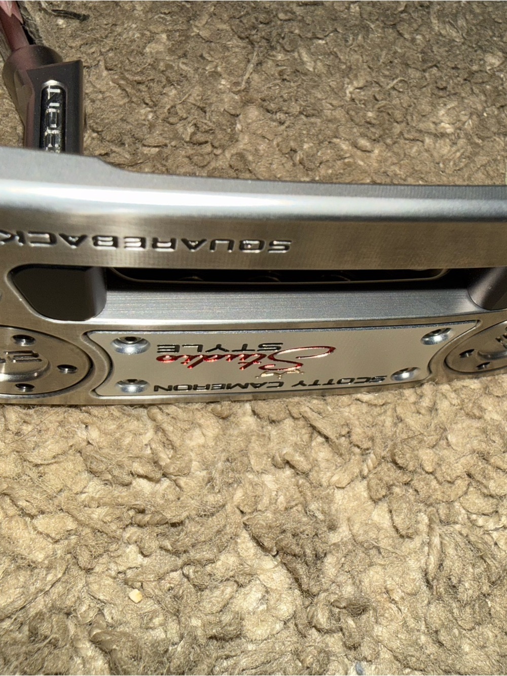 New rolled Scotty Cameron Squareback Putter - Silver with Red Accent